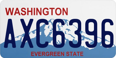 WA license plate AXC6396