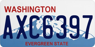 WA license plate AXC6397