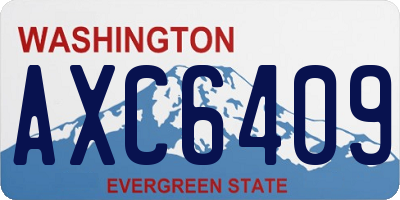 WA license plate AXC6409