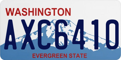 WA license plate AXC6410