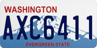 WA license plate AXC6411