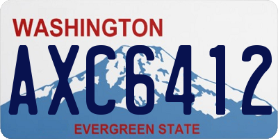 WA license plate AXC6412