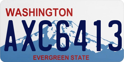 WA license plate AXC6413