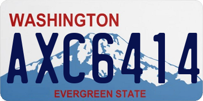 WA license plate AXC6414
