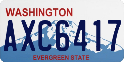 WA license plate AXC6417
