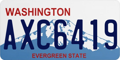 WA license plate AXC6419