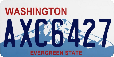 WA license plate AXC6427