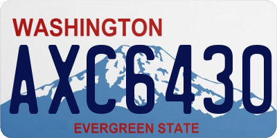 WA license plate AXC6430