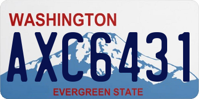 WA license plate AXC6431