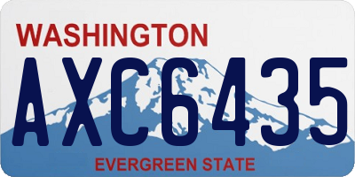 WA license plate AXC6435