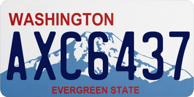 WA license plate AXC6437