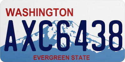 WA license plate AXC6438