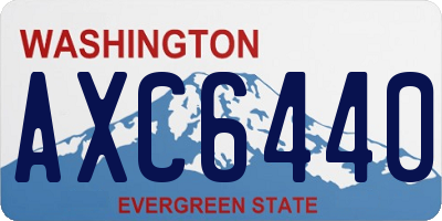 WA license plate AXC6440