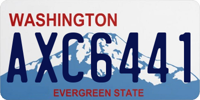 WA license plate AXC6441