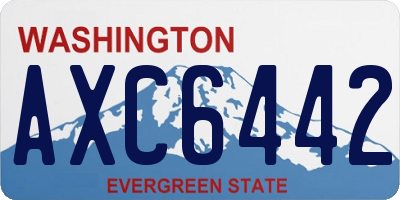 WA license plate AXC6442