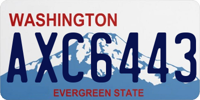 WA license plate AXC6443