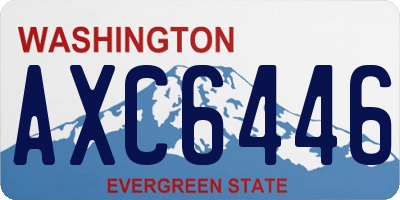 WA license plate AXC6446