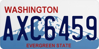WA license plate AXC6459