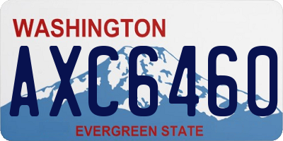 WA license plate AXC6460