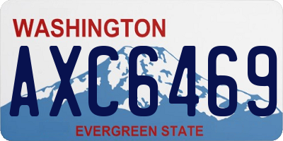 WA license plate AXC6469