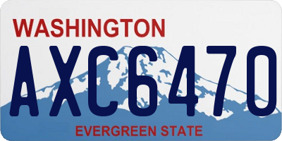 WA license plate AXC6470