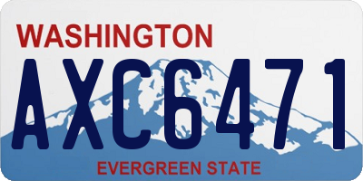 WA license plate AXC6471