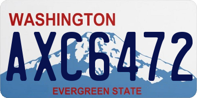 WA license plate AXC6472