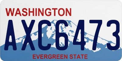 WA license plate AXC6473