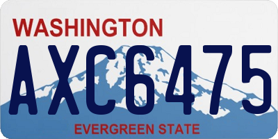 WA license plate AXC6475
