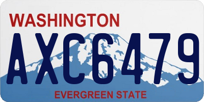 WA license plate AXC6479