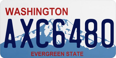 WA license plate AXC6480