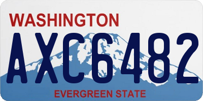 WA license plate AXC6482