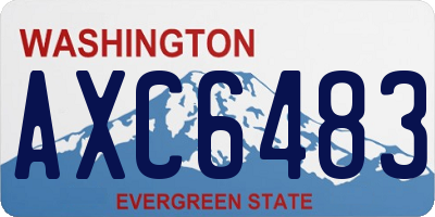 WA license plate AXC6483