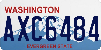 WA license plate AXC6484
