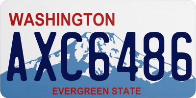 WA license plate AXC6486