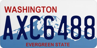 WA license plate AXC6488