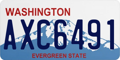 WA license plate AXC6491