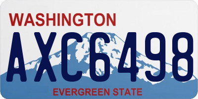 WA license plate AXC6498