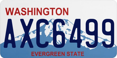 WA license plate AXC6499