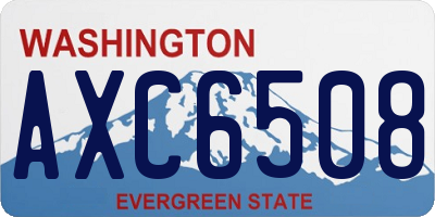 WA license plate AXC6508