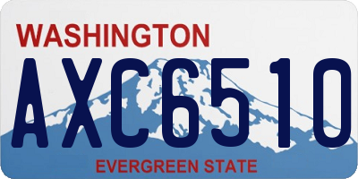 WA license plate AXC6510