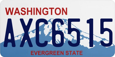 WA license plate AXC6515