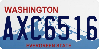 WA license plate AXC6516
