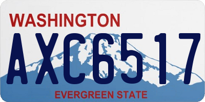WA license plate AXC6517