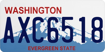 WA license plate AXC6518