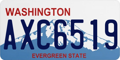 WA license plate AXC6519