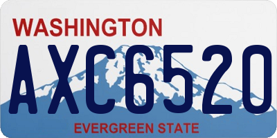 WA license plate AXC6520
