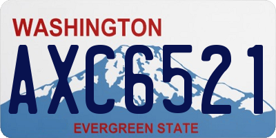 WA license plate AXC6521