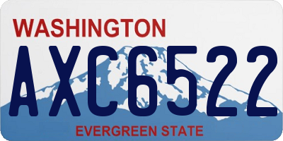 WA license plate AXC6522