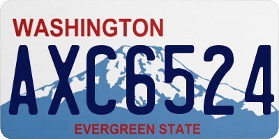 WA license plate AXC6524